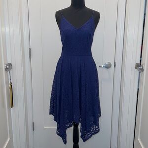 Express lace v-neck midi dress